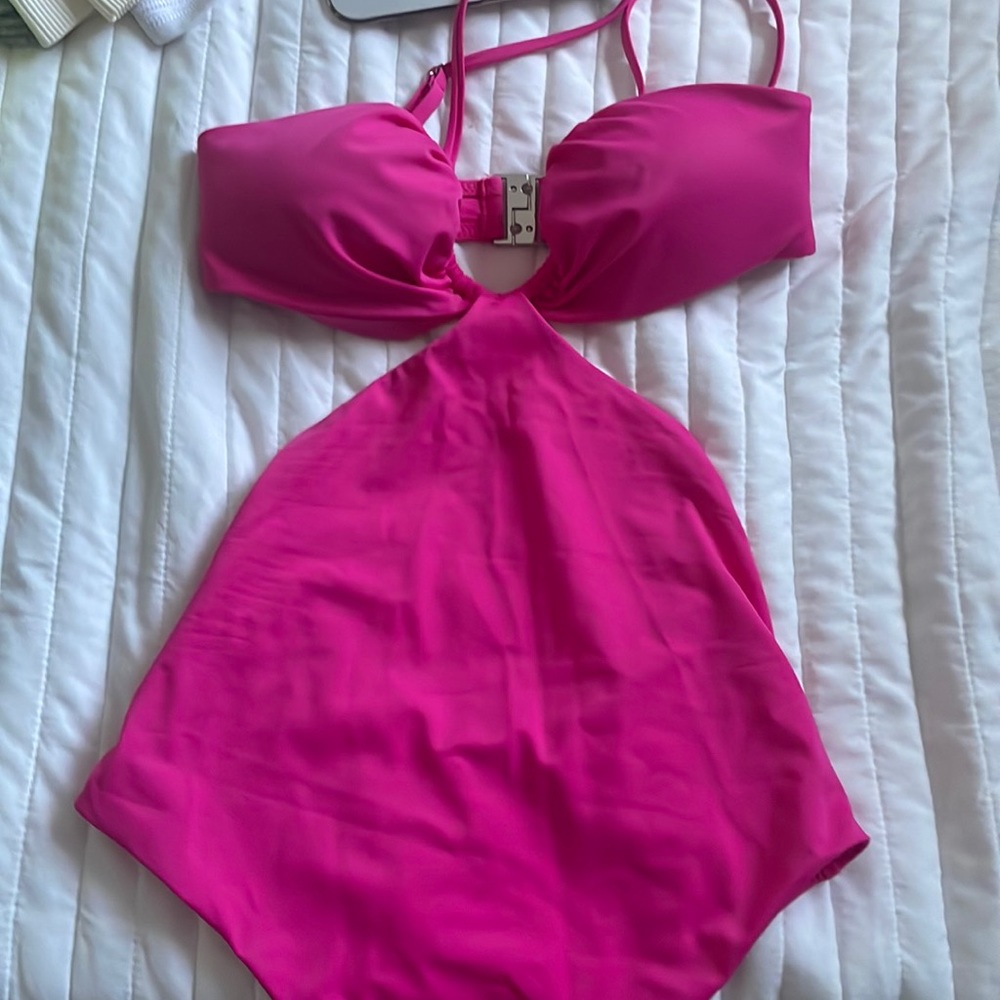 pink bathing suit cut out